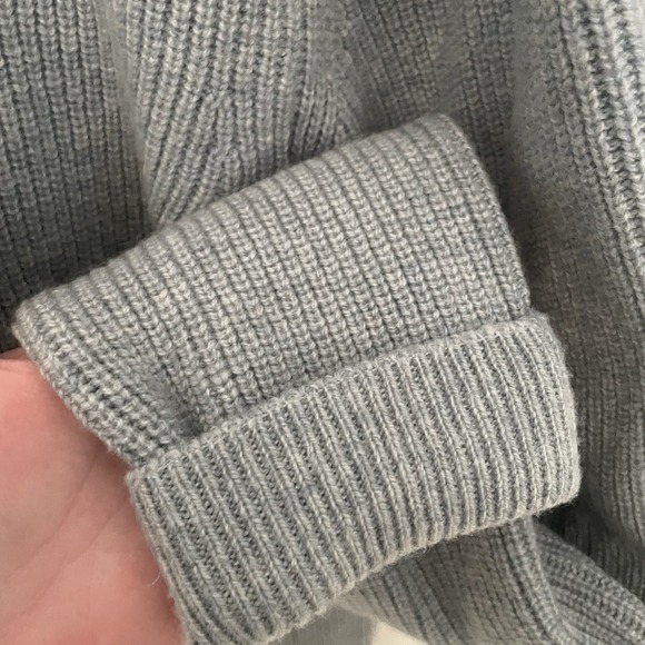 A.P.C. Rue Madame Paris APC Women's Crew Knit Sweater 100% Camel Wool XL Blue - Picture 3 of 7